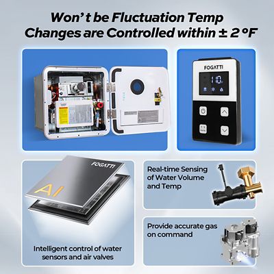 Image showing  RV Tankless Water Heater Without Door, 2.5-GPM 48,000-BTU, Instashower 7