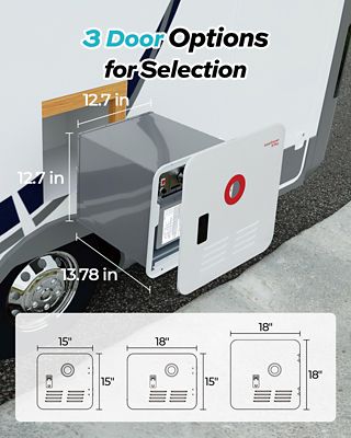 Image showing  RV Tankless Water Heater Without Door, 2.9-GPM 55,000-BTU, Instashower 8 PLUS