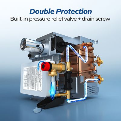 Image showing 7 th Fogatti RV Tankless Water Heater Without Door, 2.9-GPM 55,000-BTU, Instashower 8 PLUS