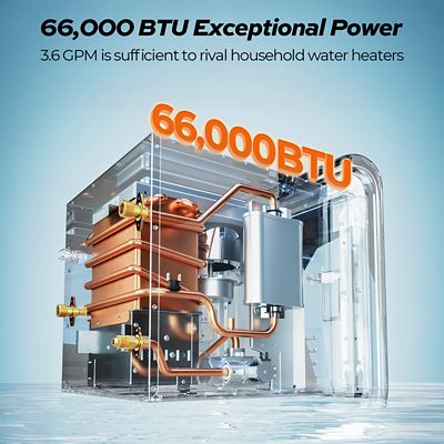 Image showing  Rv Tankless Water Heater Without Door, 3.6-GPM 66,000-BTU, Instashower 9 PRO