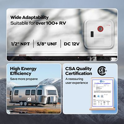Image showing 8 th Fogatti Rv Tankless Water Heater Without Door, 3.6-GPM 66,000-BTU, Instashower 9 PRO
