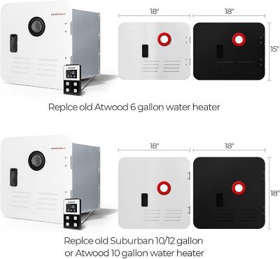 Image showing  RV Tankless Water Heater 18 in. x 18 in. White Door Only
