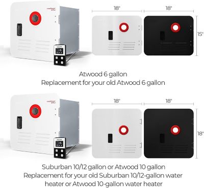 Image showing  RV Tankless Water Heater 18 in. x 18 in. White Door Only
