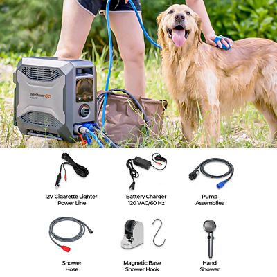 Image showing 9 th Fogatti 19000BTU, Outdoor Camping Portable Propane Gas Tankless Water Heater with Water Pump, Point-of-use