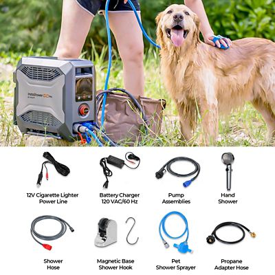 Image showing 9 th Fogatti 22000BTU, Outdoor Camping Portable Propane Gas Tankless Water Heater with Water Pump, Point-of-use