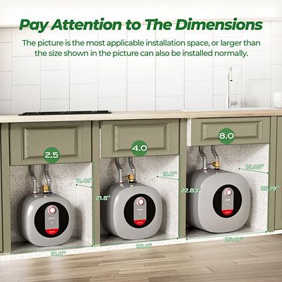 Image showing 5 th Fogatti 2.5 gal. Mini Tank Water Heater, 1,440W, 120V