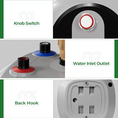 Image showing 7 th Fogatti 4 Gal. Mini Tank Water Heater, 1440W, 120V