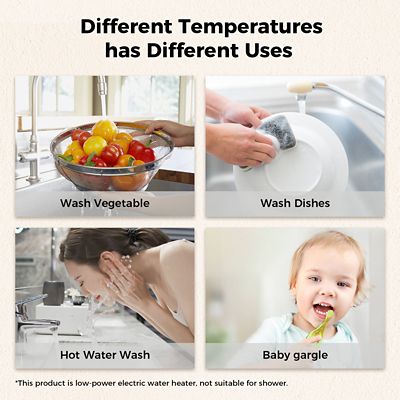 Image showing 8 th Mizudo 3500 W Electric Tankless Water Heater Undersink, 120 V, 29.1A