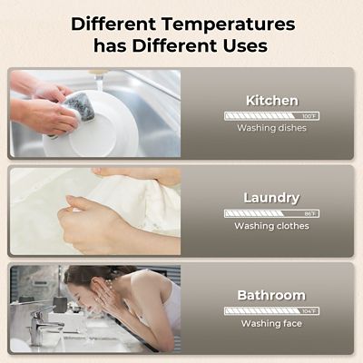 Image showing 8 th Mizudo 6500W Electric Tankless Water Heater Undersink, 240V, 27.1A