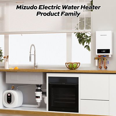 Image showing 9 th Mizudo 8000W Electric Tankless Water Heater Undersink, 240V, 34A