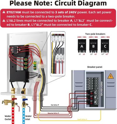 Image showing  27000W Electric Tankless Water Heater Undersink, 240V, 113A