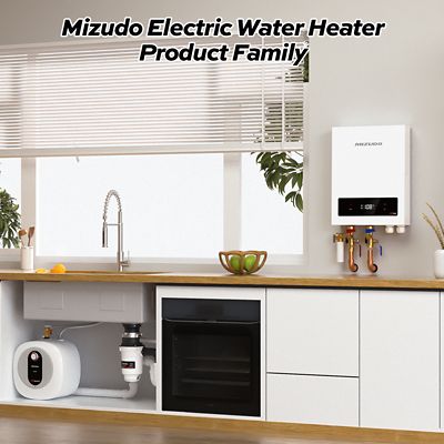 Image showing 9 th Mizudo 27000W Electric Tankless Water Heater Undersink, 240V, 113A