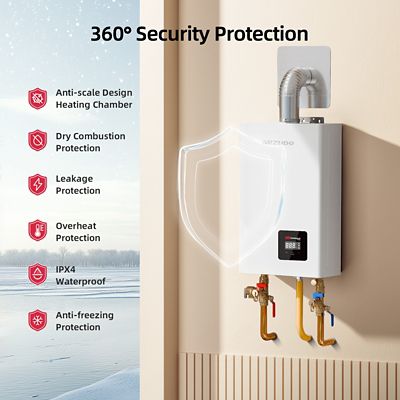 Image showing 5 th Mizudo 4.3-GPM Natural Gas Tankless Water Heater, Residential Indoor, 100,000-BTU