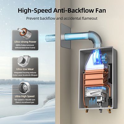 Image showing 6 th Mizudo 5.1-GPM Natural Gas Tankless Water Heater, Residential Indoor, 120,000-BTU