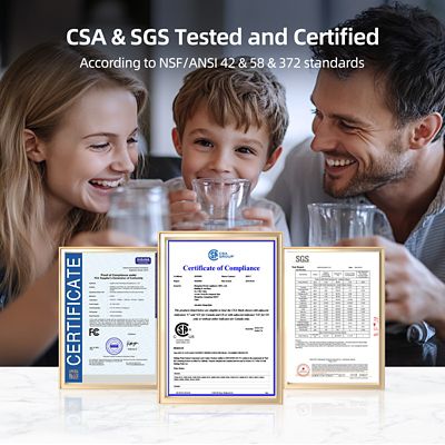 Image showing 7 th Mizudo 1000 GPD, 8-Stage Reverse Osmosis Filtration System, 2.5:1 Pure to Drain