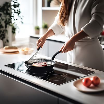Image showing 5 th TECASA 30-in 4 Burners Black Induction Cooktop