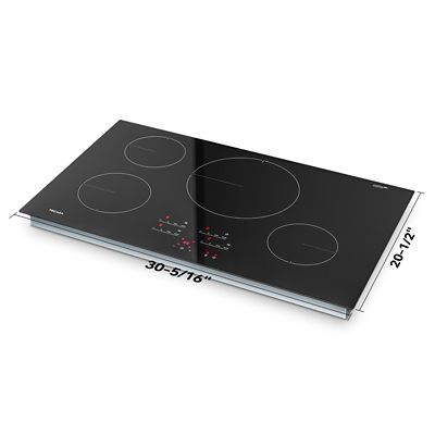 Image showing 7 th TECASA 30-in 4 Burners Black Induction Cooktop