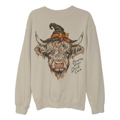 Blue Mountain Women's Broom Hair Don't Care Sweatshirt
