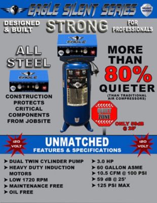 Image showing 5 th Eagle Silent Series 4HP Stationary Compressor