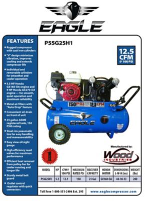Image showing  25 Gallon 12.5 CFM Portable Air Compressor