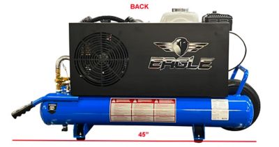 Image showing  10 Gallon Electric Start Twin Tank Wheelbarrow Air Compressor, TT90GE