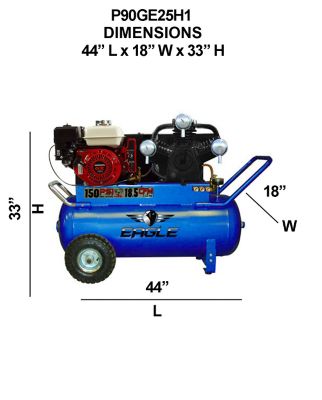 Image showing  25 gal. Electric Start Portable Air Compressor, P90GE25H1