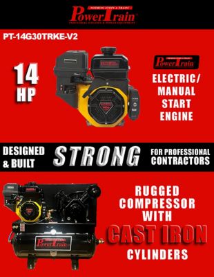 Image showing  30 Gallon Truck Mount Air Compressor, PT-14G30TRKE-V2