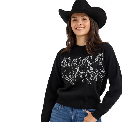 Wrangler Women's Wild Horses Crew Sweatshirt