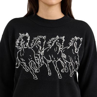 Image showing 2 th Wrangler Women's Wild Horses Crew Sweatshirt