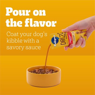 Image showing  Drizzlers Savory Sauce Chicken and Beef Flavor Variety Pack Dual-Serving Topper, 16 pk.