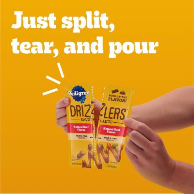 Image showing  Drizzlers Savory Sauce Chicken and Beef Flavor Variety Pack Dual-Serving Topper, 16 pk.