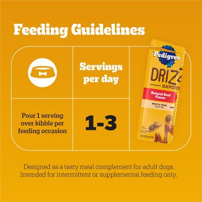 Image showing 7 th Pedigree Drizzlers Savory Sauce Chicken and Beef Flavor Variety Pack Dual-Serving Topper, 16 pk.