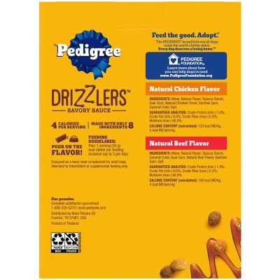 Image showing 9 th Pedigree Drizzlers Savory Sauce Chicken and Beef Flavor Variety Pack Dual-Serving Topper, 16 pk.