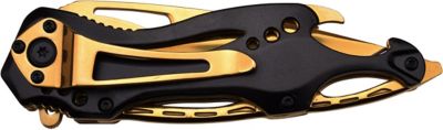 Image showing  Drop Point Gold and Black Knife, MT-A705BGCS