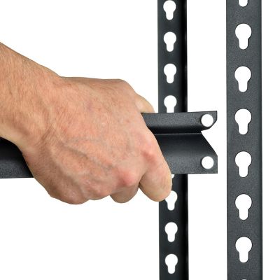 Image showing  5-Shelf Steel Shelving Unit, Black with Wire Shelf