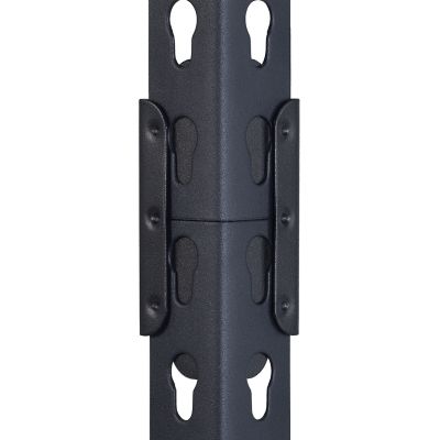 Image showing 9 th Muscle Rack 5-Shelf Steel Shelving Unit, Black with Wire Shelf