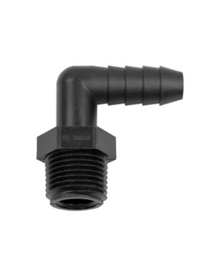 Icon Barb Fitting 3/8 in. Thread 90 Degree, 14831