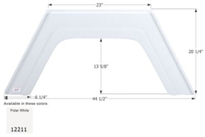 Icon Single Axle Fender Skirt for Glendale Models, White, FS2211
