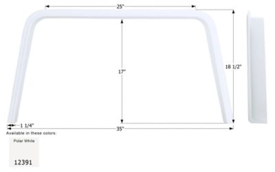 Icon Single Axle Fender Skirt for Coachmen Freelander Models, White, FS2391