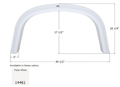 Icon Single Axle Fender Skirt for Four Winds Models, White, FS4461