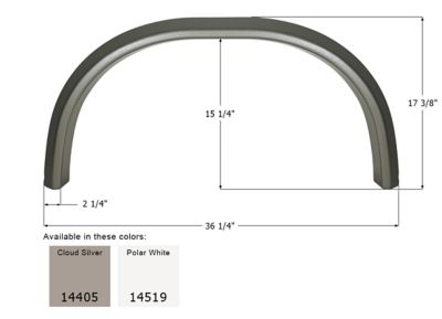 Icon Single Axle Fender Skirt for Forest River Forester Models, White, FS4405