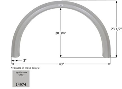 Icon Single Axle Fender Skirt for Thor Models, Gray, FS4974