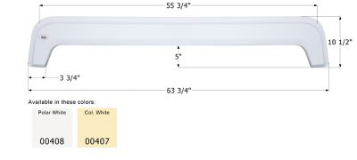 Icon ICON Tandem Axle Fender Skirt for Univeral Fit, White, FS400