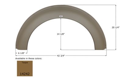Icon Single Axle Fender Skirt for R-Vision Models, Brown, FS4242
