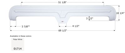 Icon Tandem Axle Fender Skirt for Dutchmen Models, White, FS1714