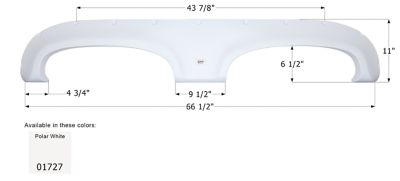 Icon Tandem Axle Fender Skirt for Keystone Hideout and Hornet Models, White, FS1727