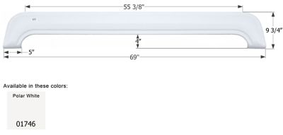 Icon Tandem Axle Fender Skirt for KZ Sportsmen Models, White, FS1746