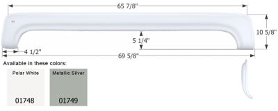 Icon Tandem Axle Fender Skirt for KZ Frontier Explorer Models, White, FS1748