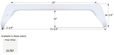 Icon Tandem Axle Fender Skirt for Thor Models, White, FS1787