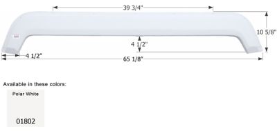 Icon Tandem Axle Fender Skirt for KZ Models, White, FS1802